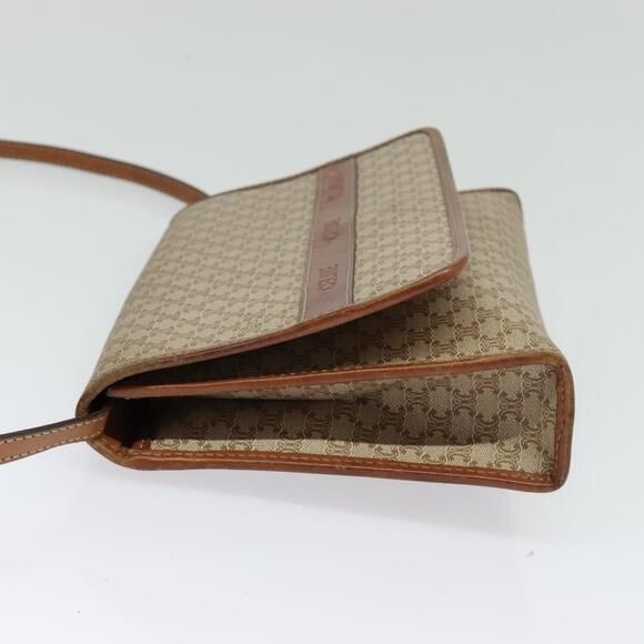 CELINE Macadam Canvas Shoulder Bag Pvc Beige Gold - Picture 4 of 12